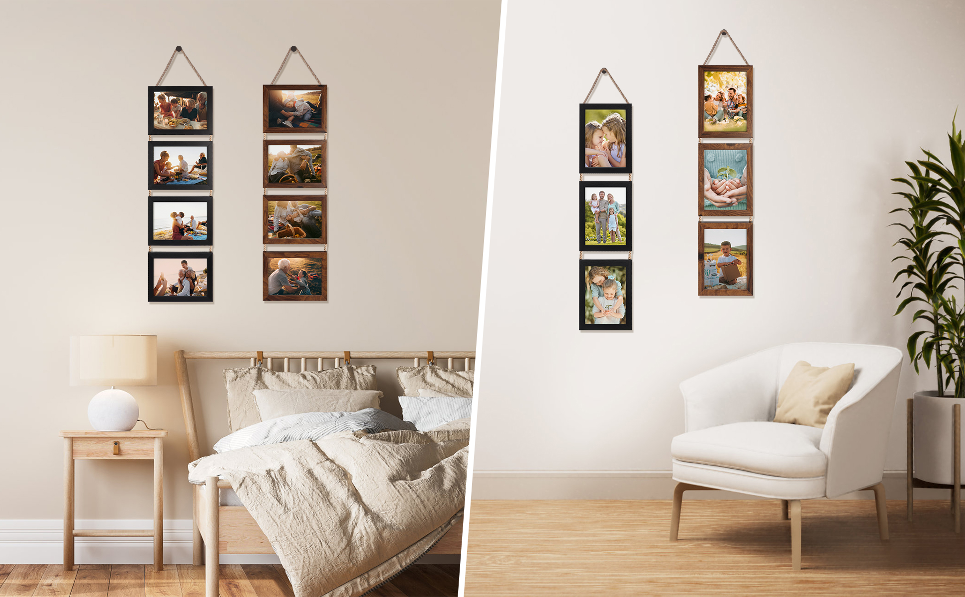 Amazon.com - Lavezee 4x6 Black Hanging Collage Picture Frames Set